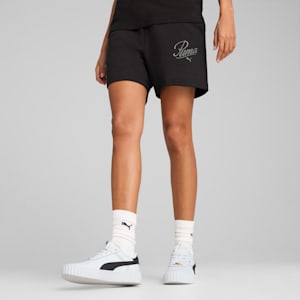 SCRIPT Women's High-Waist 5" Shorts, PUMA Black, extralarge-IND